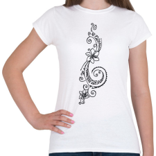 PRINTFASHION Maori virág2 - Női póló - Fehér női póló