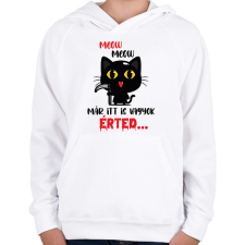 PRINTFASHION Már itt is vagyok - Gyerek kapucnis pulóver - Fehér gyerek pulóver, kardigán