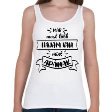 PRINTFASHION Már most több hajam van - Női atléta - Fehér női trikó