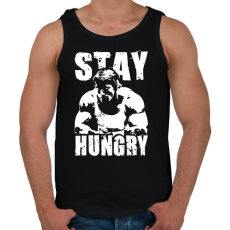 PRINTFASHION Maradj éhen! - Férfi atléta - Fekete