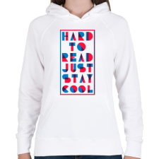 PRINTFASHION Maradj laza - Női kapucnis pulóver - Fehér női pulóver, kardigán