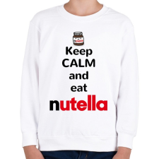 PRINTFASHION Maradj nyugodt és egyél nutellát - Gyerek pulóver - Fehér gyerek pulóver, kardigán