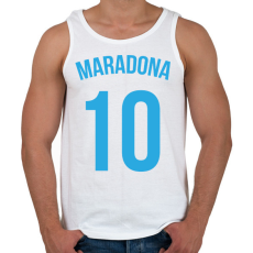 PRINTFASHION Maradona 10 - Férfi atléta - Fehér