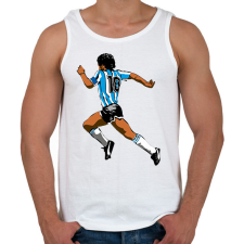 PRINTFASHION Maradona - Férfi atléta - Fehér atléta, trikó