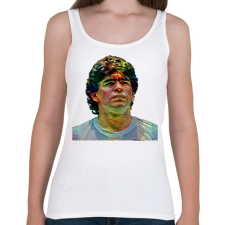 PRINTFASHION Maradona - Női atléta - Fehér női trikó