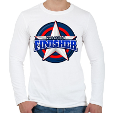 PRINTFASHION MARATHON FINISHER 2 - Férfi hosszú ujjú póló - Fehér