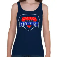 PRINTFASHION MARATHON FINISHER - Női atléta - Sötétkék női trikó