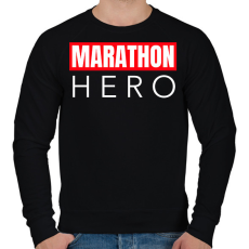 PRINTFASHION MARATHON HERO - Férfi pulóver - Fekete