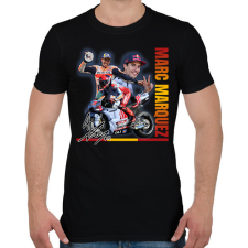 PRINTFASHION Marc Marquez - Férfi póló - Fekete férfi póló