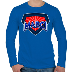 PRINTFASHION MARCI - Férfi hosszú ujjú póló - Királykék