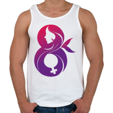 PRINTFASHION Március 8 - Férfi atléta - Fehér
