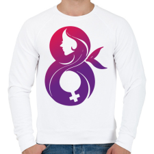 PRINTFASHION Március 8 - Férfi pulóver - Fehér férfi pulóver, kardigán