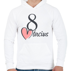 PRINTFASHION Március 8. - Nőnap - Férfi kapucnis pulóver - Fehér