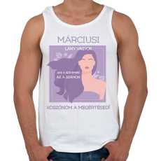 PRINTFASHION Márciusi lány vagyok2 - Férfi atléta - Fehér