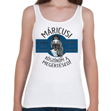 PRINTFASHION Márciusi lány vagyok - Női atléta - Fehér női trikó