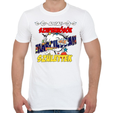 PRINTFASHION Márciusi szuperhős - Férfi póló - Fehér férfi póló