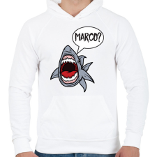 PRINTFASHION Marco?  - Férfi kapucnis pulóver - Fehér férfi pulóver, kardigán