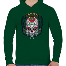 PRINTFASHION Mariachi - Férfi kapucnis pulóver - Sötétzöld férfi pulóver, kardigán