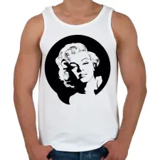 PRINTFASHION marilyn monroe - Férfi atléta - Fehér atléta, trikó