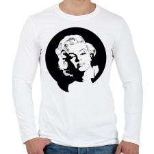 PRINTFASHION marilyn monroe - Férfi hosszú ujjú póló - Fehér férfi póló