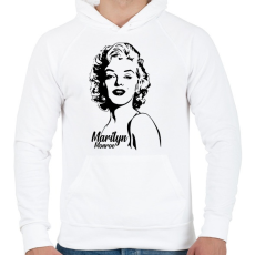 PRINTFASHION Marilyn Monroe - Férfi kapucnis pulóver - Fehér
