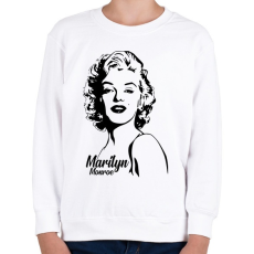 PRINTFASHION Marilyn Monroe - Gyerek pulóver - Fehér