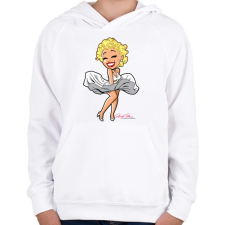 PRINTFASHION marilyn-monroe-png-2300195 - Gyerek kapucnis pulóver - Fehér gyerek pulóver, kardigán