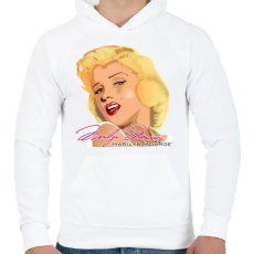 PRINTFASHION marilyn-monroe-png-621469 - Férfi kapucnis pulóver - Fehér