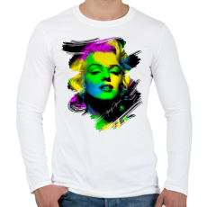 PRINTFASHION marilyn-monroe-png - Férfi hosszú ujjú póló - Fehér