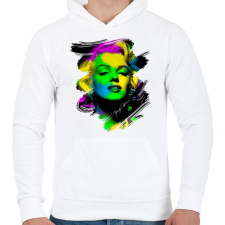 PRINTFASHION marilyn-monroe-png - Férfi kapucnis pulóver - Fehér férfi pulóver, kardigán
