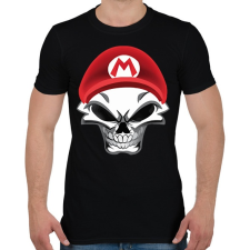 PRINTFASHION Mario koponya - Férfi póló - Fekete férfi póló