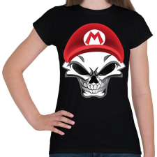 PRINTFASHION Mario koponya - Női póló - Fekete női póló