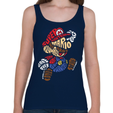 PRINTFASHION Mario - Női atléta - Sötétkék női trikó