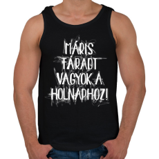 PRINTFASHION Máris fáradt vagyok a holnaphoz! - Férfi atléta - Fekete