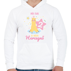 PRINTFASHION Máris hercegnő - Számmal - Férfi kapucnis pulóver - Fehér