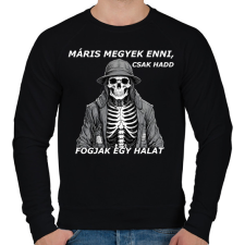 PRINTFASHION Máris megyek enni... - Férfi pulóver - Fekete férfi pulóver, kardigán