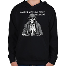 PRINTFASHION Máris megyek enni... - Gyerek kapucnis pulóver - Fekete gyerek pulóver, kardigán