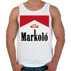 PRINTFASHION Markoló - Marlboro meme - Férfi atléta - Fehér