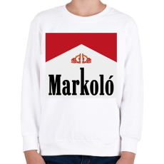 PRINTFASHION Markoló - Marlboro meme - Gyerek pulóver - Fehér
