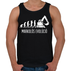 PRINTFASHION Markolós evolúció - Férfi atléta - Fekete