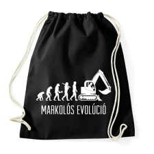 PRINTFASHION Markolós evolúció - Sportzsák, Tornazsák - Fekete tornazsák