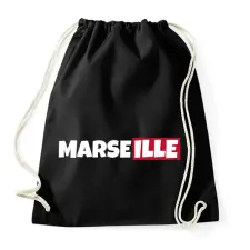PRINTFASHION MARSEILLE - Sportzsák, Tornazsák - Fekete tornazsák