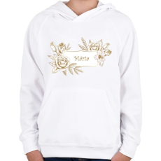 PRINTFASHION Márta - Gyerek kapucnis pulóver - Fehér