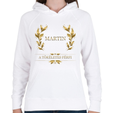 PRINTFASHION Martin - Női kapucnis pulóver - Fehér női pulóver, kardigán