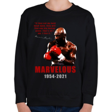 PRINTFASHION Marvin Hagler - Gyerek pulóver - Fekete gyerek pulóver, kardigán