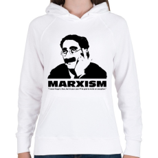 PRINTFASHION Marxism - Női kapucnis pulóver - Fehér