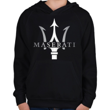 PRINTFASHION Maserati - Gyerek kapucnis pulóver - Fekete gyerek pulóver, kardigán