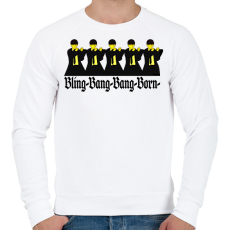 PRINTFASHION Mashle Bling-Bang-Bang-Born - Férfi pulóver - Fehér