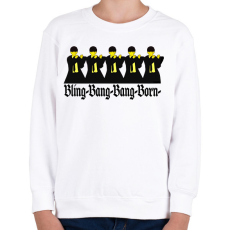 PRINTFASHION Mashle Bling-Bang-Bang-Born - Gyerek pulóver - Fehér