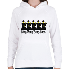 PRINTFASHION Mashle Bling-Bang-Bang-Born - Női kapucnis pulóver - Fehér női pulóver, kardigán